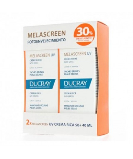 Ducray Melascreen Duplo Crema Enriquecida SPF50 Pieles Secas 40 ml