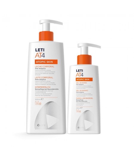 Pack Leti AT4 Leche Corporal 500ml + Gel De Baño 250ml