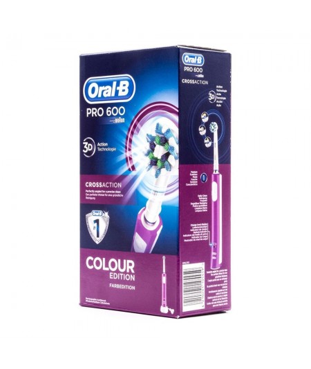 Oral-B Cepillo Dental Eléctrico Recargable Pro 600 Morado