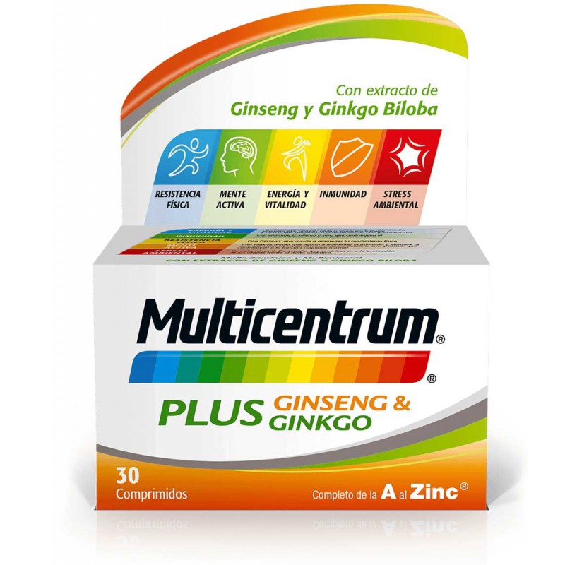 Multicentrum Plus Ginseng y Ginkgo 30 Comprimidos