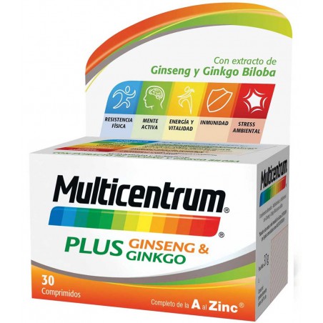 Multicentrum Plus Ginseng y Ginkgo 30 Comprimidos