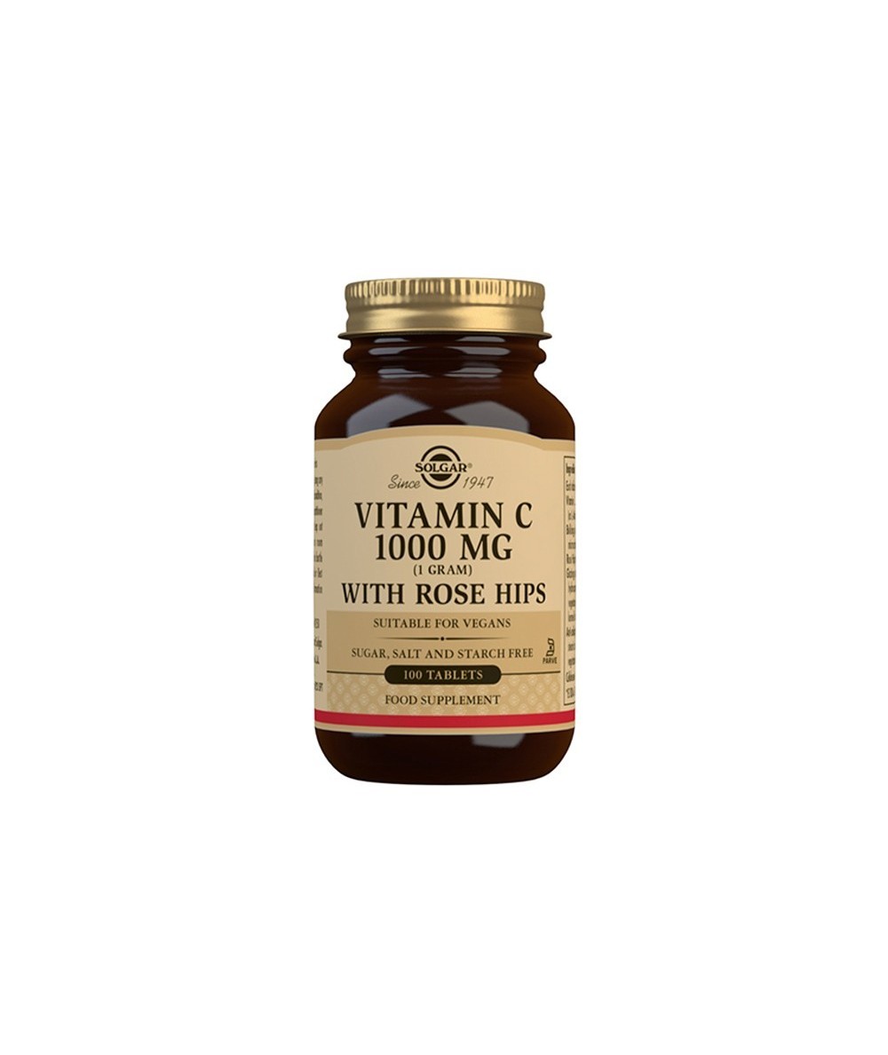 Solgar Vitamina C 1000mg Rose Hips 100 Comprimidos