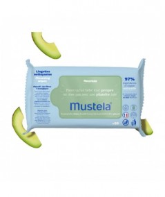 Mustela Pack Toallitas Limpiadoras con Aguacate Bio, 3 x 60 unidades