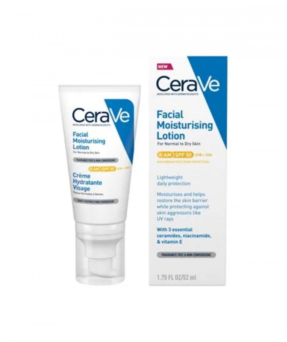 Cerave Loción Hidratante de Rostro SPF50 52 ml