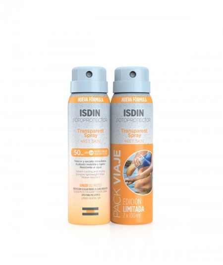 Isdin Duplo Transparent Spray Wet Skin SPF50+ 2x100 ml