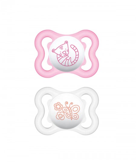 Chupete MAM Silicona Air +0 meses Pack Doble Rosa