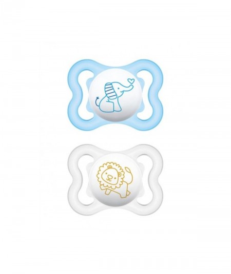 Chupete MAM Silicona Air +0 meses Pack doble Azul