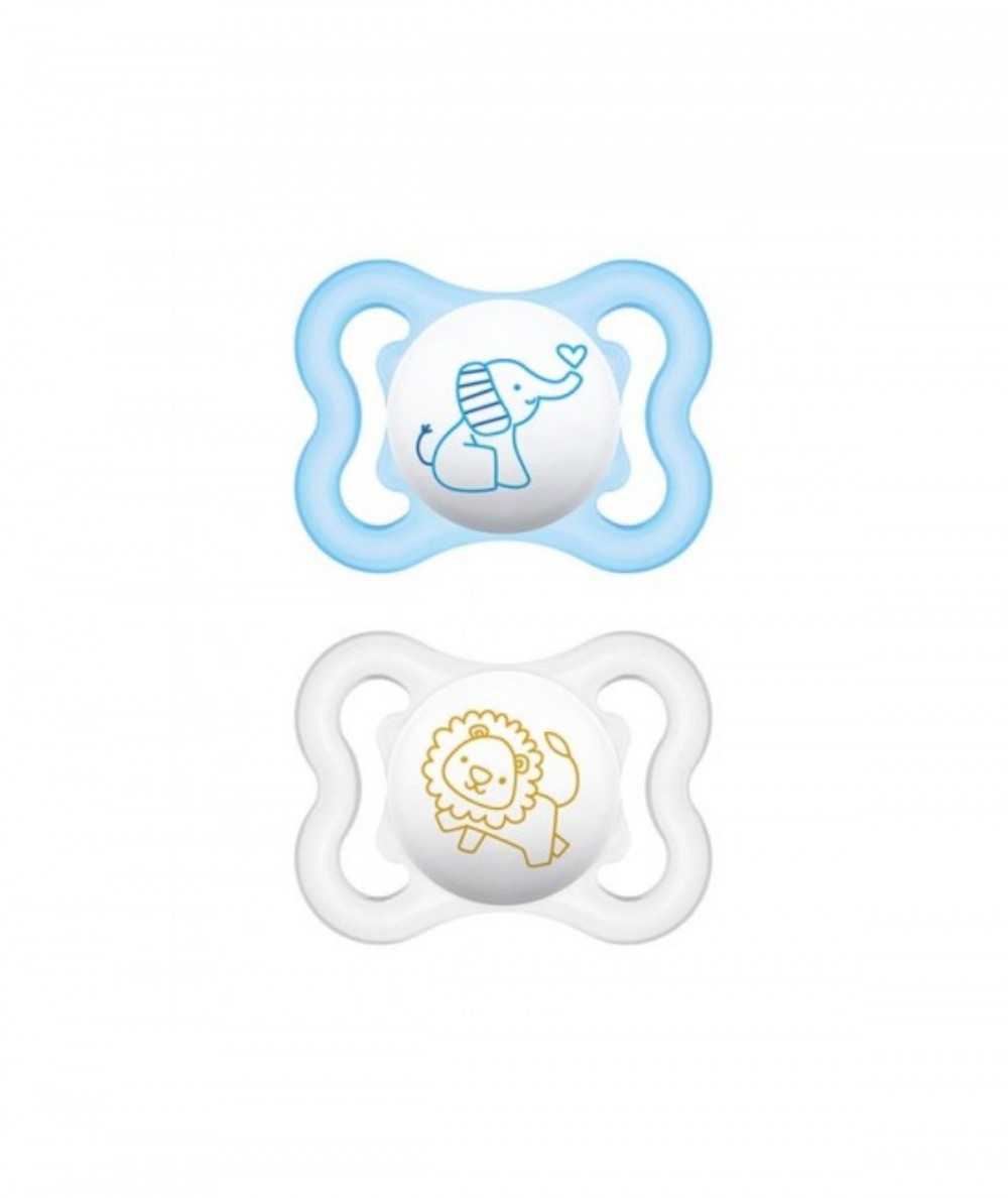 Chupete MAM Silicona Air +0 meses Pack doble Azul