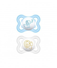 Chupete MAM Silicona Air +0 meses Pack doble Azul