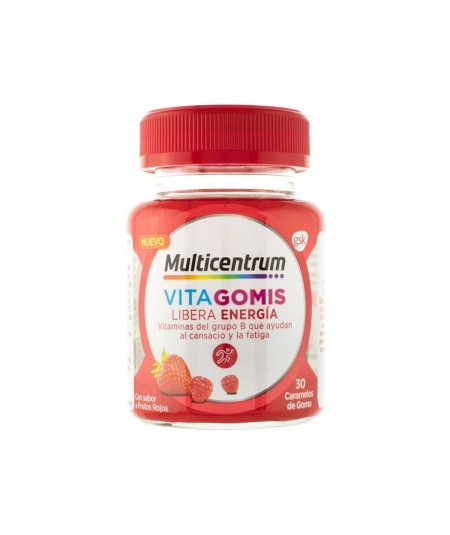 Multicentrum Vitagomis Libera Energía 30 Caramelos de Goma Sabor Frutos Rojos