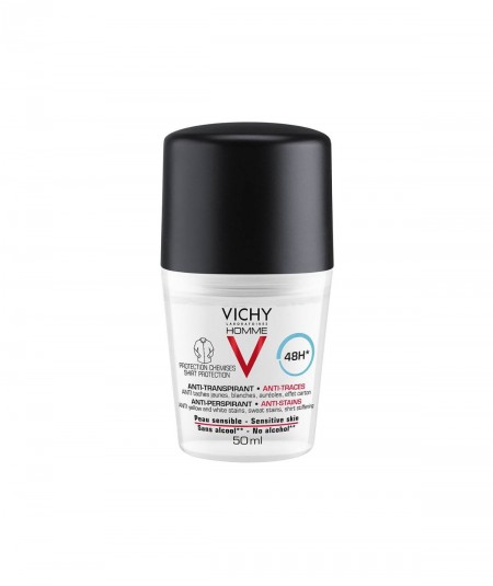 Vichy Homme Desodorante Antitranspirante 48h Antimanchas  50ml