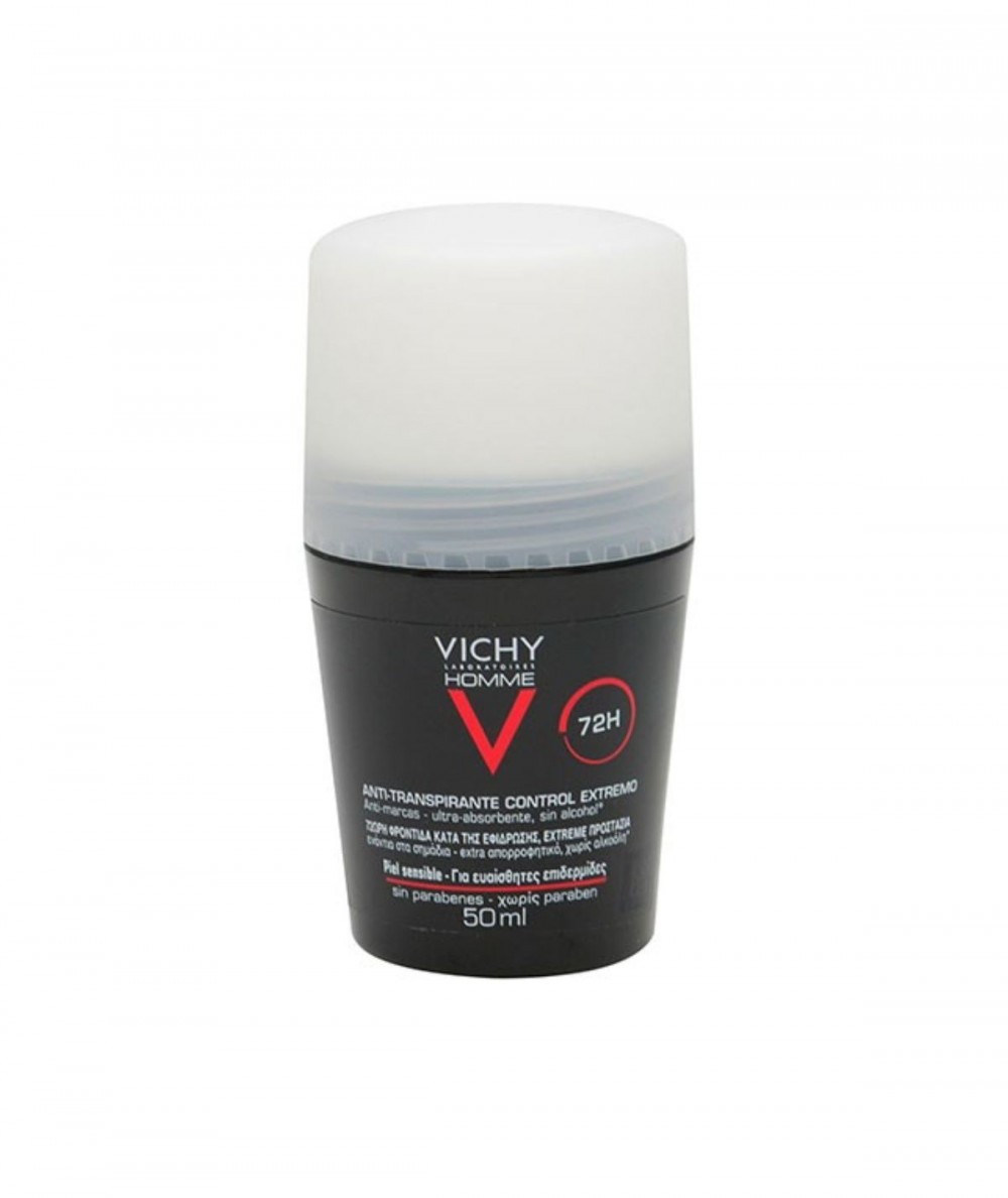 Vichy Desodorante Homme Control Extremo 72 Horas Piel Sensible Roll-On 50 ml