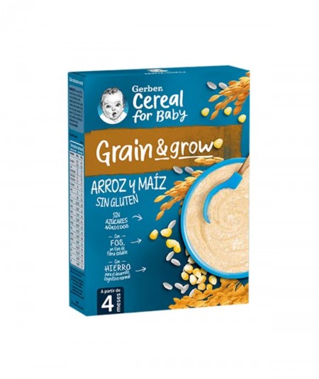 Gerber Grain & Grow Arroz y Maíz Sin Gluten 250 mg