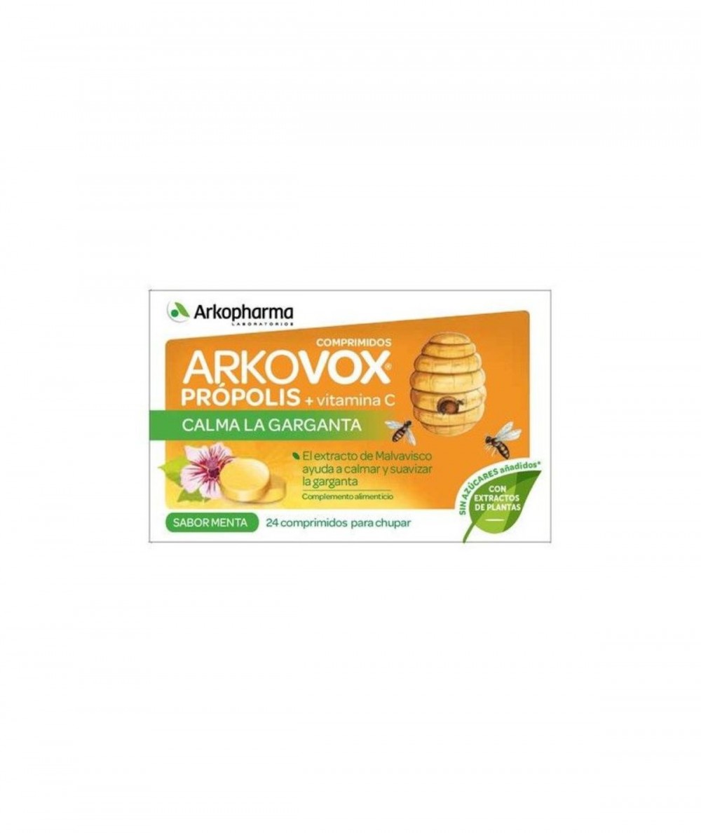 Arkovox Propolis + Vitamina C 24 Comprimidos Miel y Limón