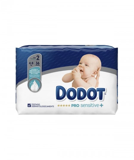 Dodot Pro Sensitive Pañal Infantil T2 (4-8kg) 36 Unidades
