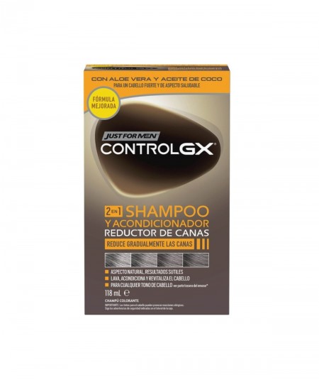 Control GX Reductor de Canas 2 en 1 Champú y Acondicionador 118ml