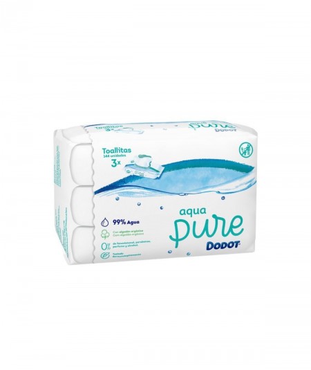 Dodot Aqua Pure Toallitas Húmedas Para Bebé 144 Unidades
