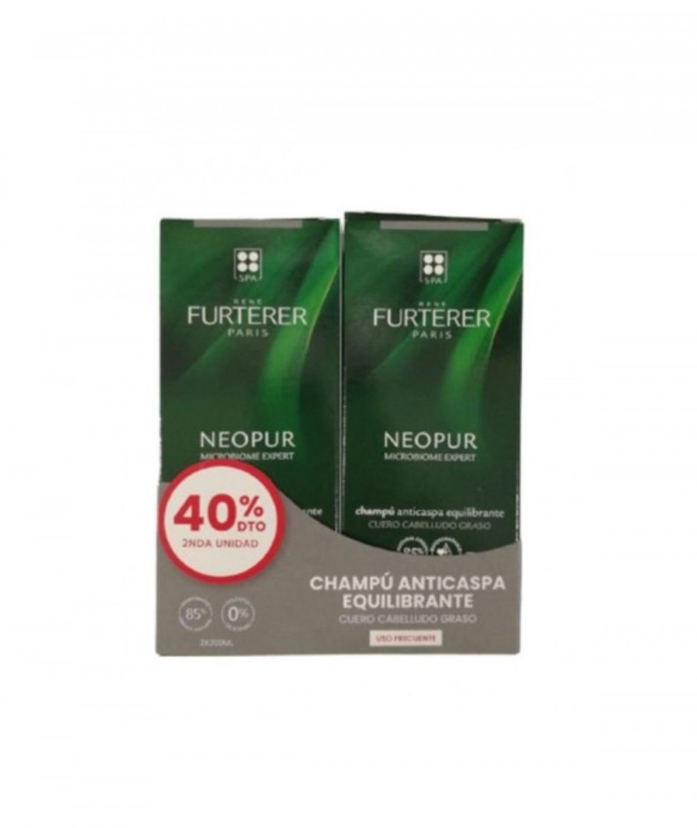Rene Furterer Neopur Champú Anticaspa Grasa Duplo 2x150 ml