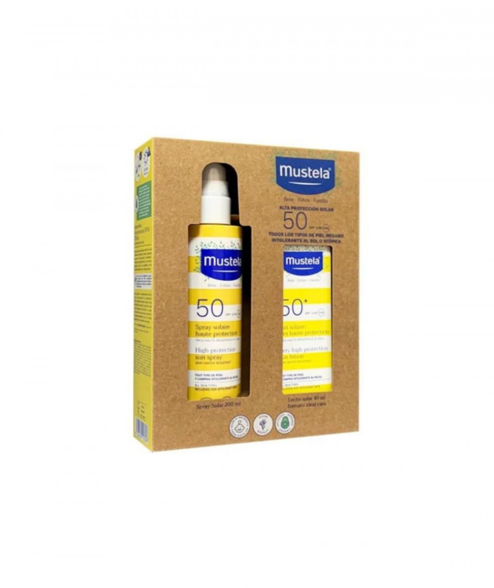 Mustela Pack Solar Spray SPF 50 200ml + Leche SPF50+ 40 ml