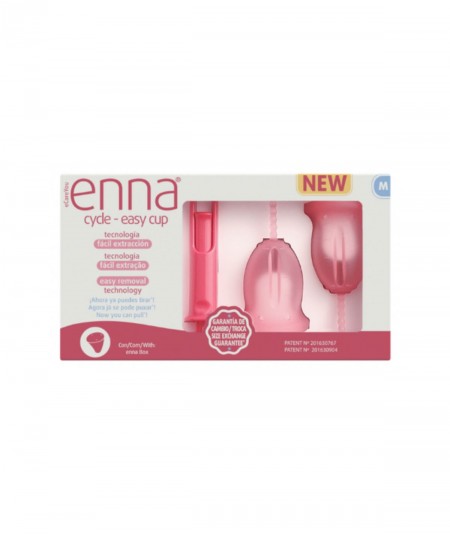 Enna Cycle Easy Cup Copa Menstrual Talla M con Aplicador 2 unidades