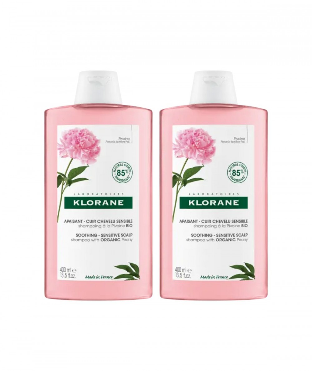 Klorane Champú a la Peonía BIO Duplo 2 x 400 ml