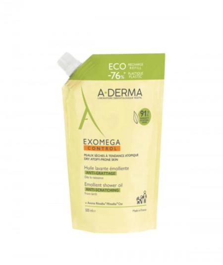 A-Derma Exomega Control Aceite De Ducha Eco-Recarga 500 ml