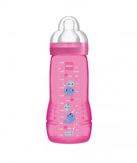 MAM Biberón Easy Active Baby Bottle Rosa 330 ml