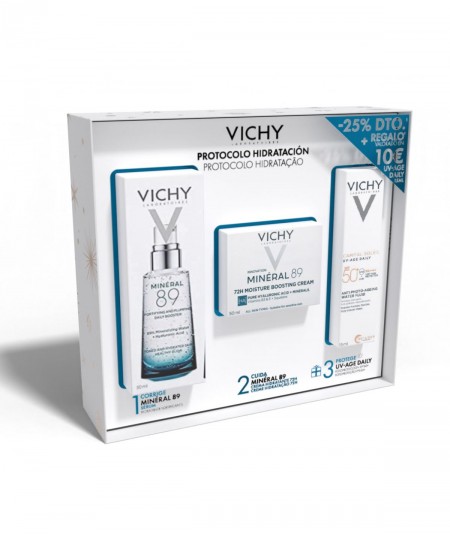 Vichy Pack Mineral 89 Serum 50 ml + Crema 50 ml + Capital soleil 15 ml