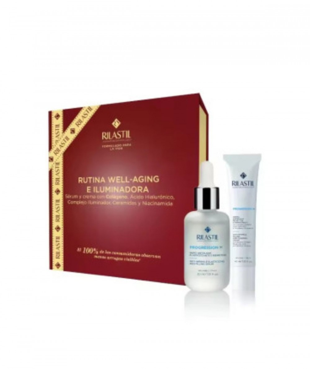 Rilastil Rutina Well Aging e Iluminadora Progression Serum + Progression Crema