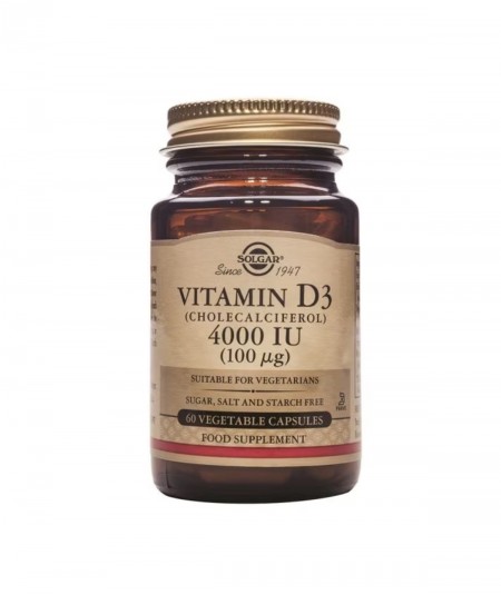 Solgar Vitamin D3 4000 UI 60 Cápsulas