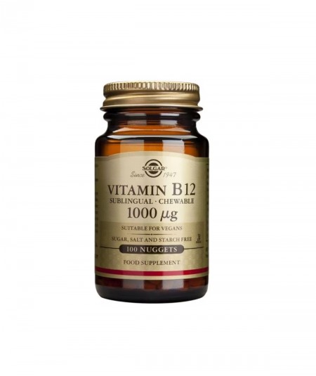 Solgar Vitamina B12 1000 μg 100 Comprimidos Masticables