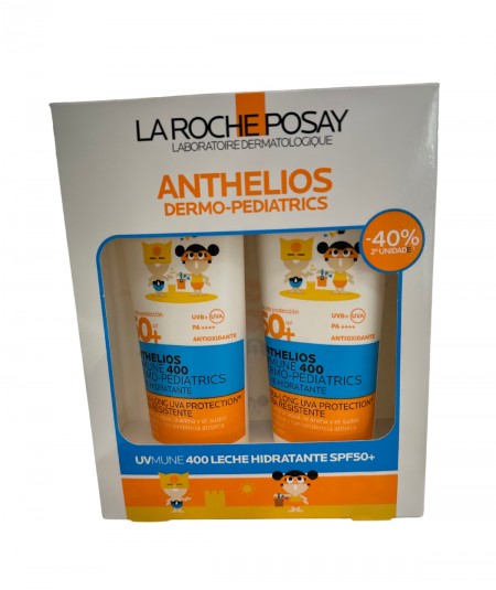 Anthelios Dermo-Pediatrics UVMune400 Leche Hidratante SPF50+ Duplo 2x250ml