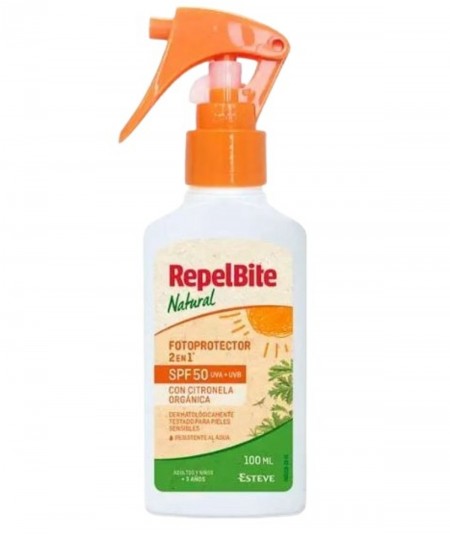 RepelBite Natural Fotoprotector 2 en 1 SPF50 100 ml