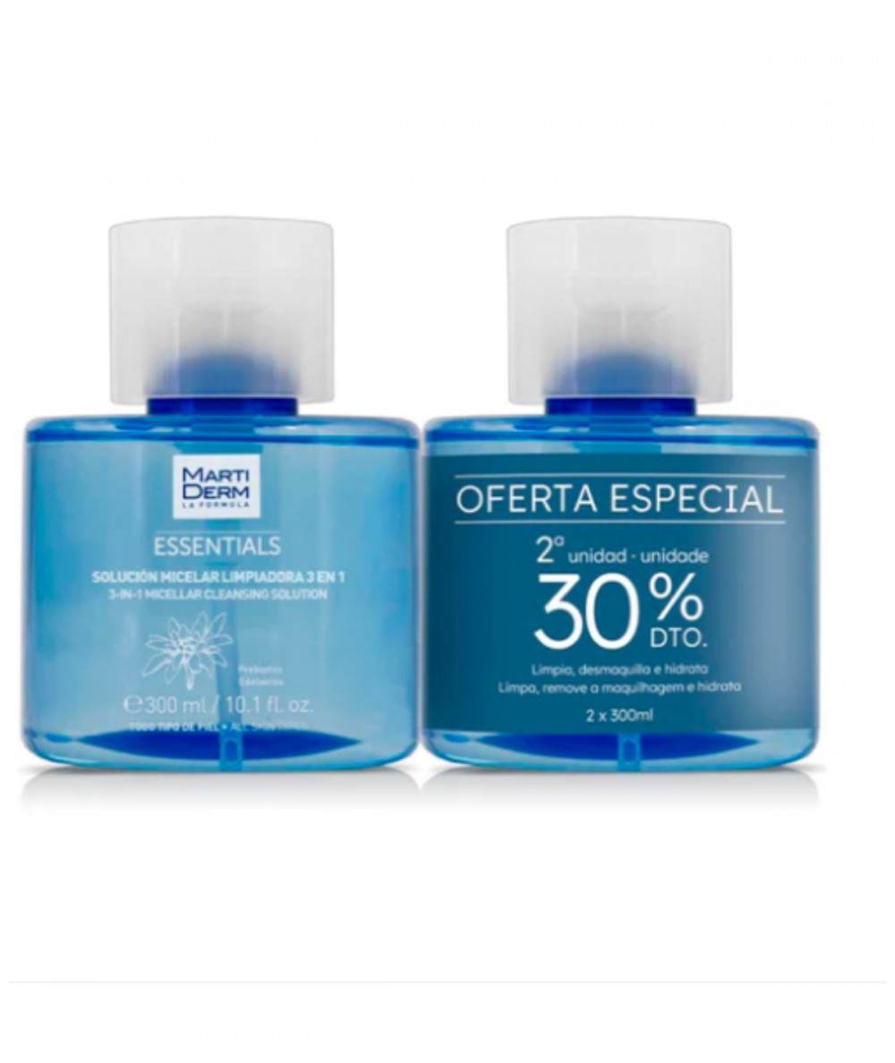 Martiderm Solución Micelar Limpiadora 3 en 1 Duplo 2 x 300 ml