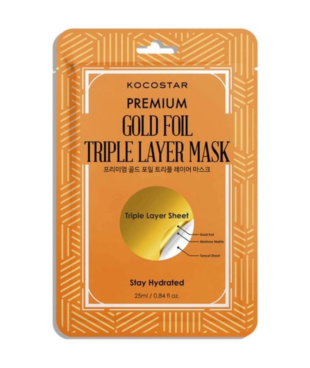 Kocostar Premium Gold Foil Triple Layer Mask