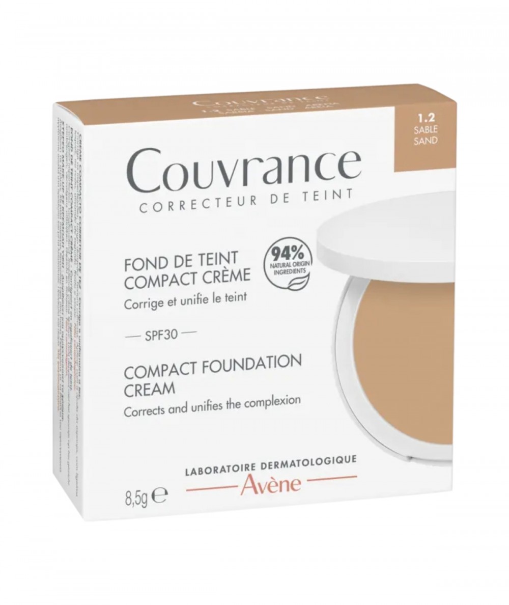 Avene Couvrance Maquillaje Compacto Tono 1.2 Arena Sable Sand 8,5g