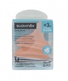 Suavinex Tetina Zero Zero +3 meses Silicona 2 Unidades