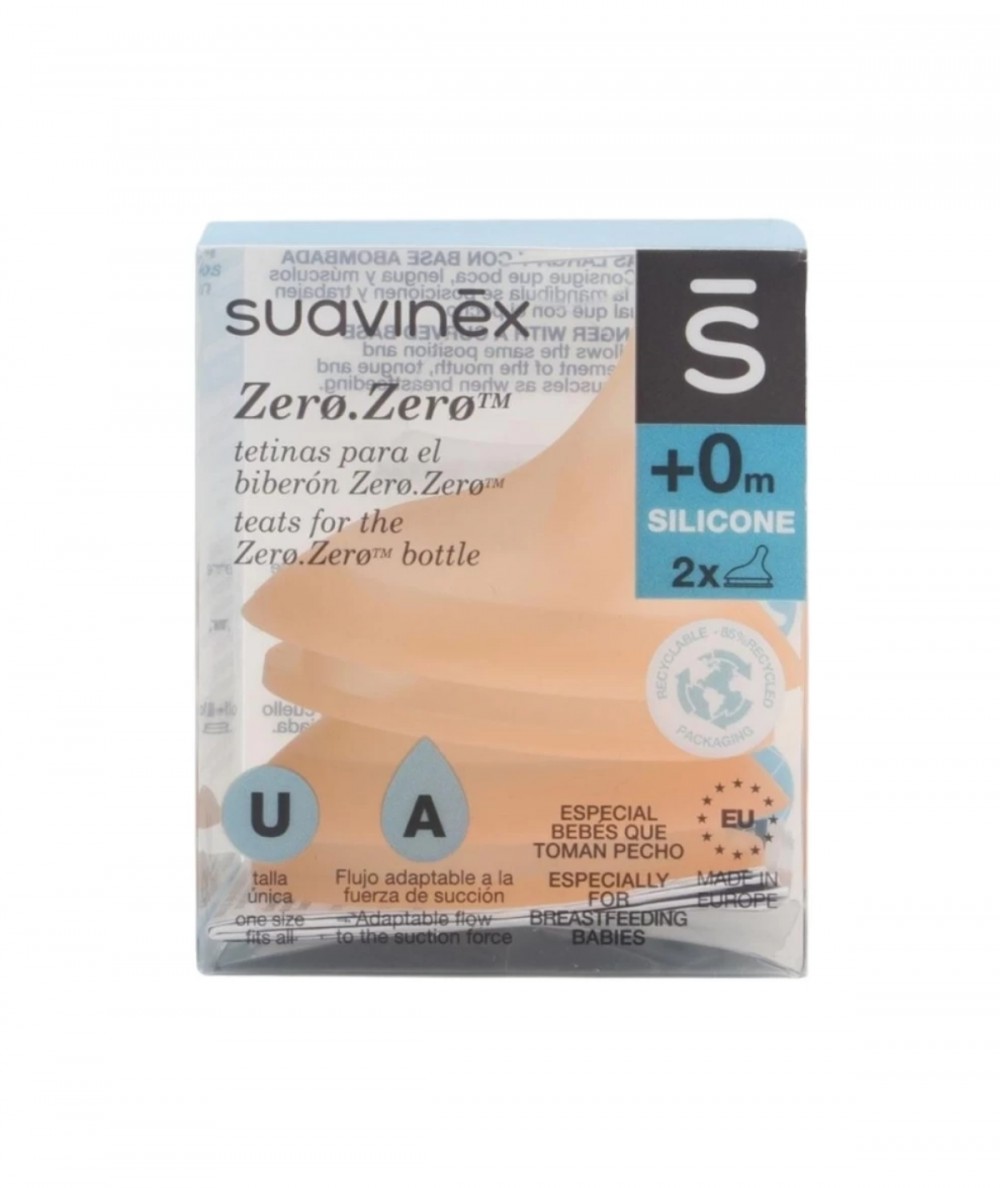Suavinex Tetina Zero Zero +0 meses Silicona 2 Unidades