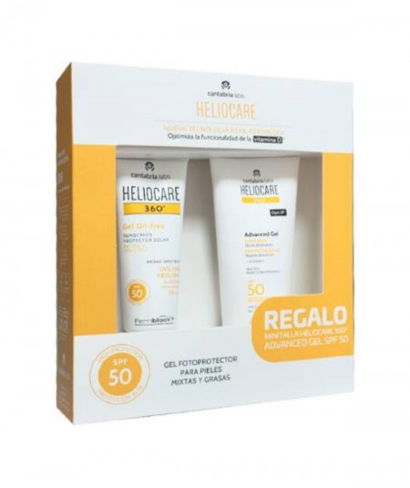 Heliocare 360º Gel Oil Free SPF50 50ml + Heliocare Advanced Gel 100ml REGALO