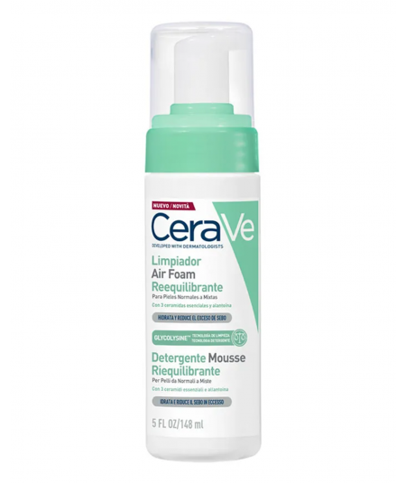 Cerave Limpiador Air Foam Reequilibrante Mousse 148 ML
