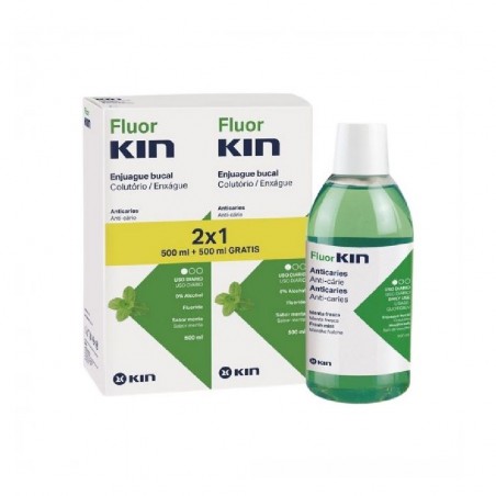 Fluor Kin Enjuague Diario Menta Duplo 500ml