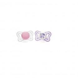 Chicco Chupete Silicona Physio Light Ortodontico Rosa 2-6 Meses 2 Unidades