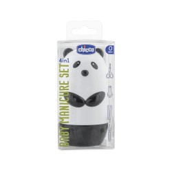 Chicco Set de Manicura Bebé 4 en 1 Oso Negro y Blanco