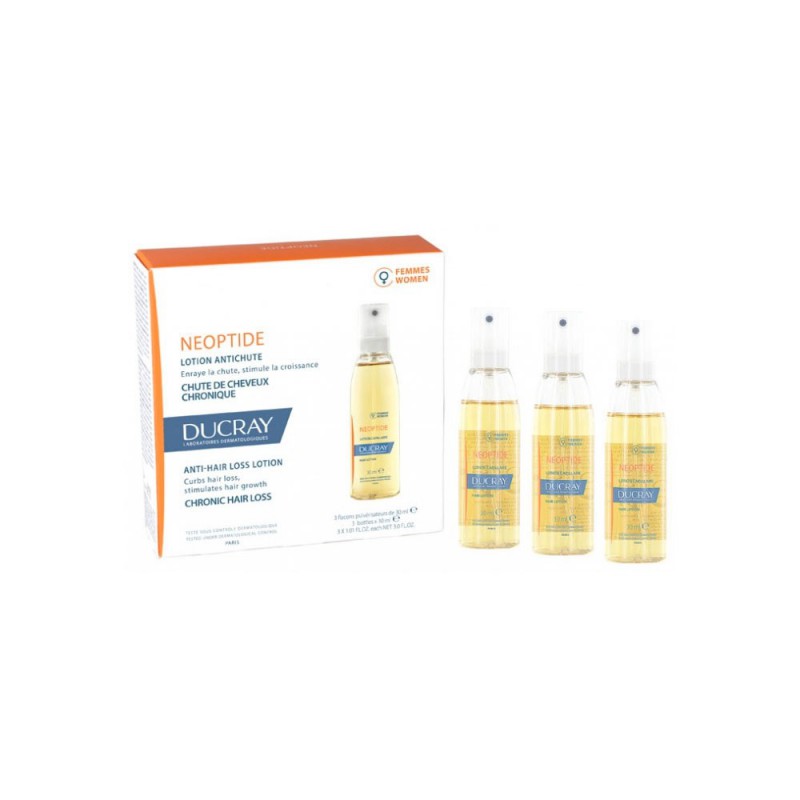 Ducray "Neoptide" Mujer Loción Anticaida 3 Pulverizadores de 30 ml