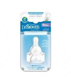 Dr Brown's Tetina Standard Nivel 4 +9M 2 Unidades