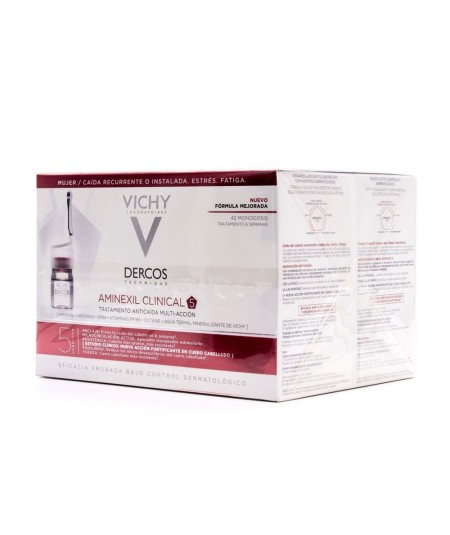 Vichy Dercos Aminexil Clinical 5 Mujer 42 monodosis x 6 ml